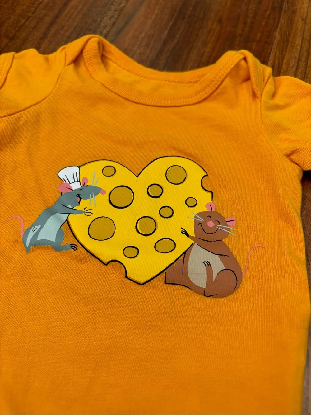 Disney Ratatouille Remy Emile Orange Short Sleeve Onesie